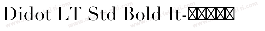 Didot LT Std Bold It字体转换